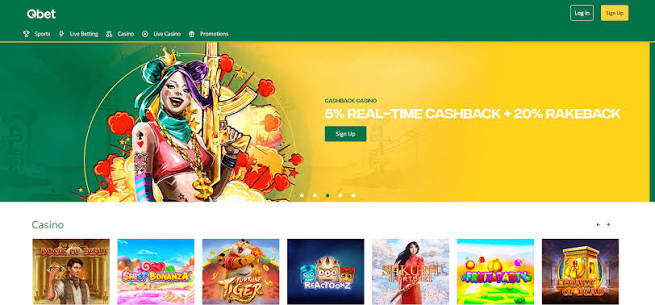 Casino-interface op mobiel
